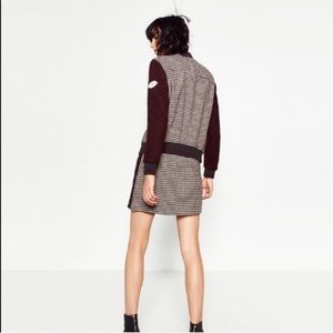 Zara Jackets & Coats - 🥀ZARA MAROON CHECKED BOMBER JACKET Zara Jackets & Coats - 🥀ZARA MAROON CHECKED BOMBER JACKET